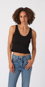 Amo CROP RIB TANK at Romi Boutique