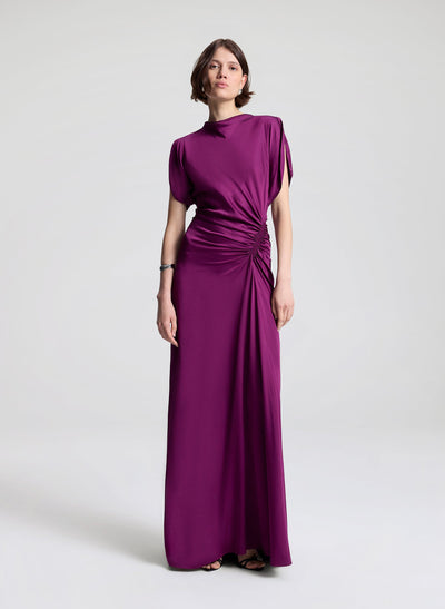 NADIA SATIN GOWN IN JEWEL