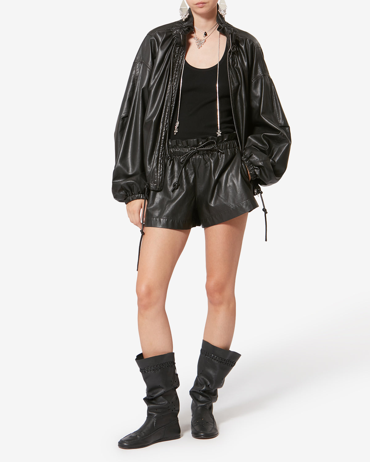 Isabel Marant NEELA LEATHER JACKET at Romi Boutique