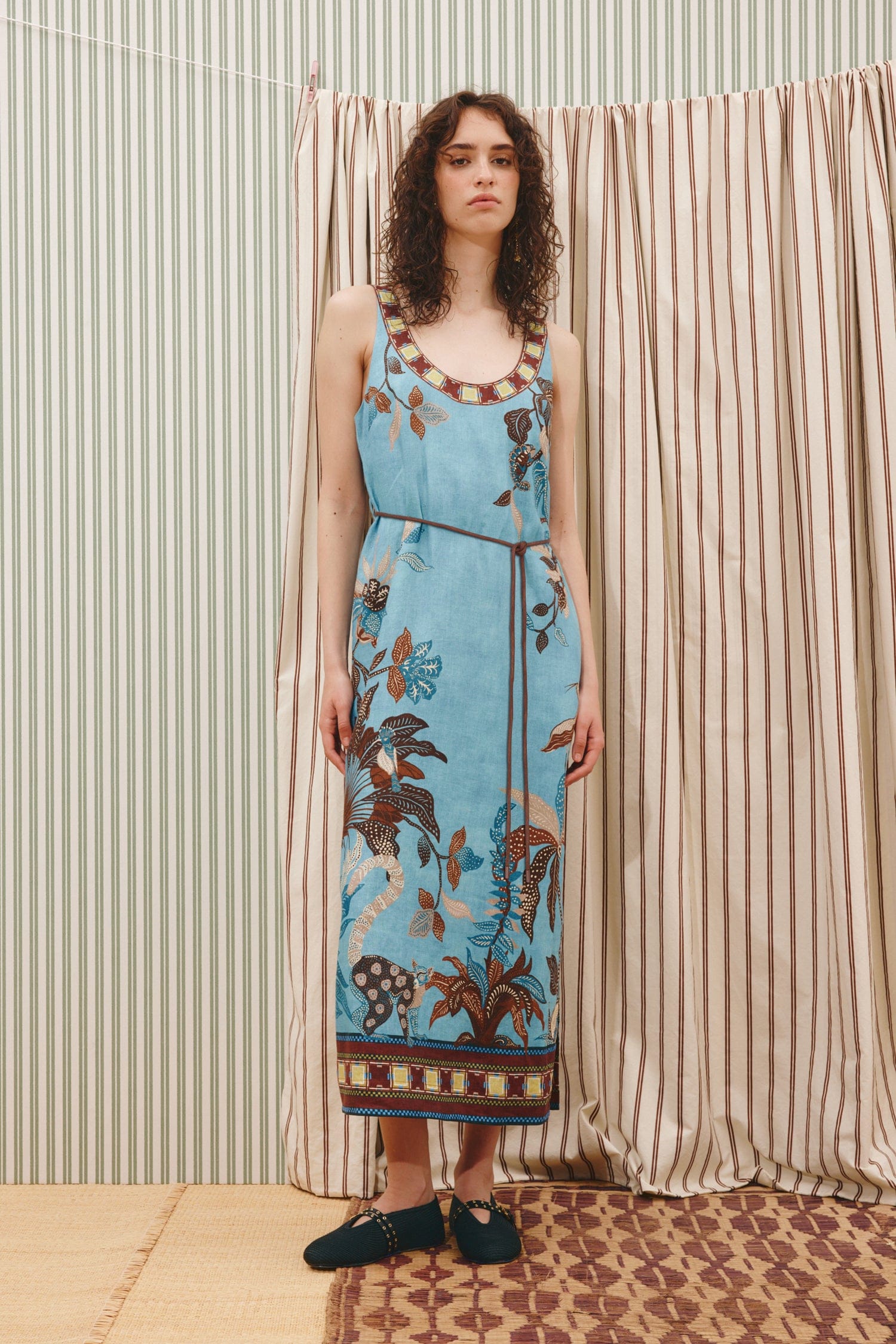 ALEMAIS GEORGIE SLEEVELESS MIDI DRESS at Romi Boutique