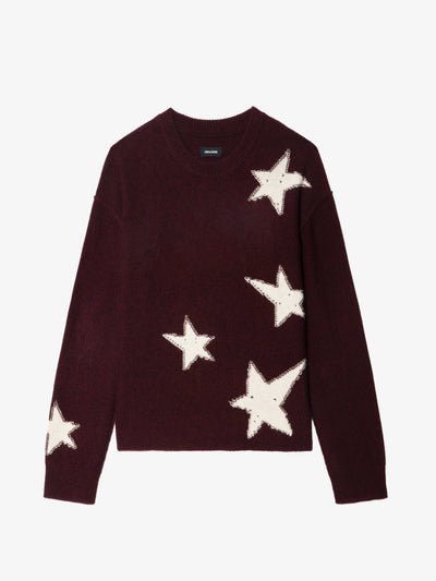 MARKUZ CASHMERE SWEATER IN BURGUNDY