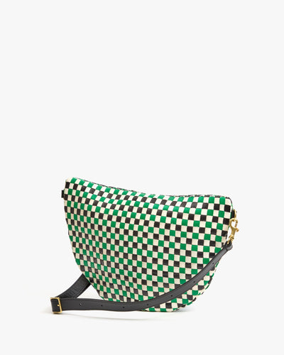GRANDE FANNY IN GREEN APPLE MULTI WOVEN CHECKER - Romi Boutique