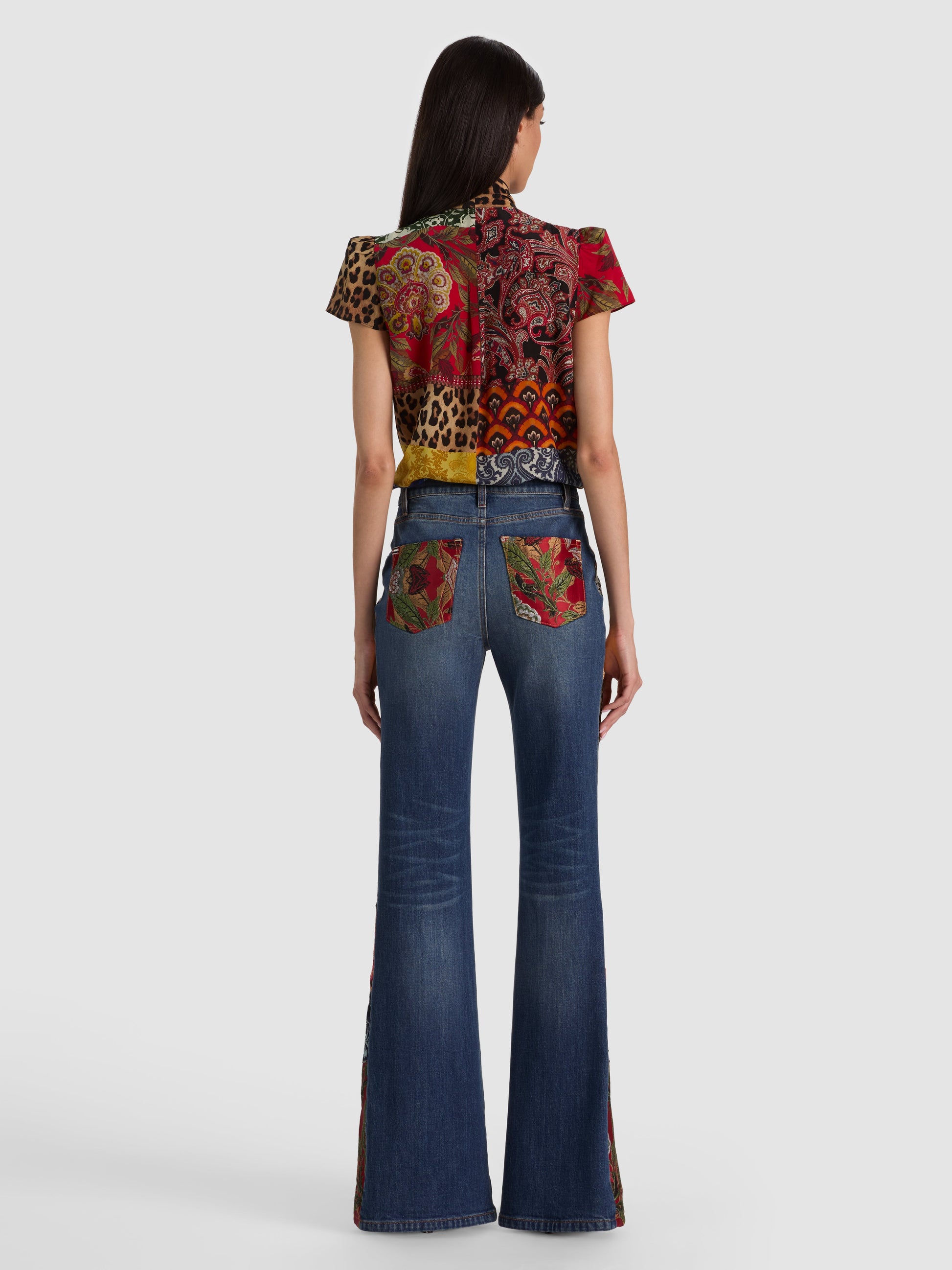 Jeannie Bow Collar Button Down