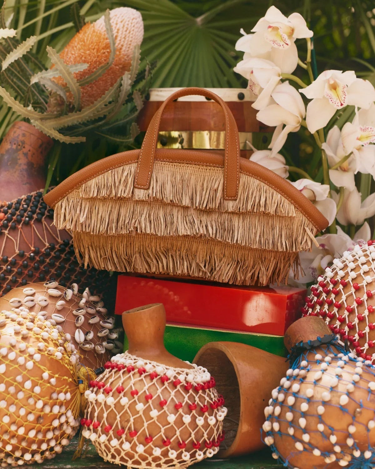 SIMON MILLER MINI FRINGE MERCADO TOTE at Romi Boutique