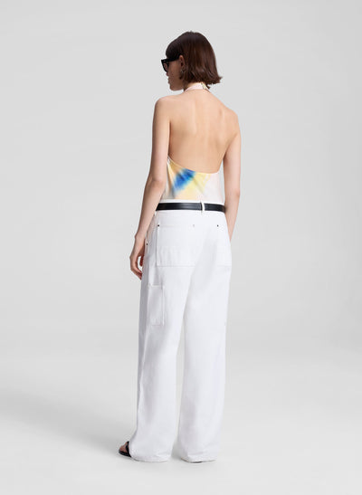 ADA PRINTED HALTER TOP IN LAPIS MULTI