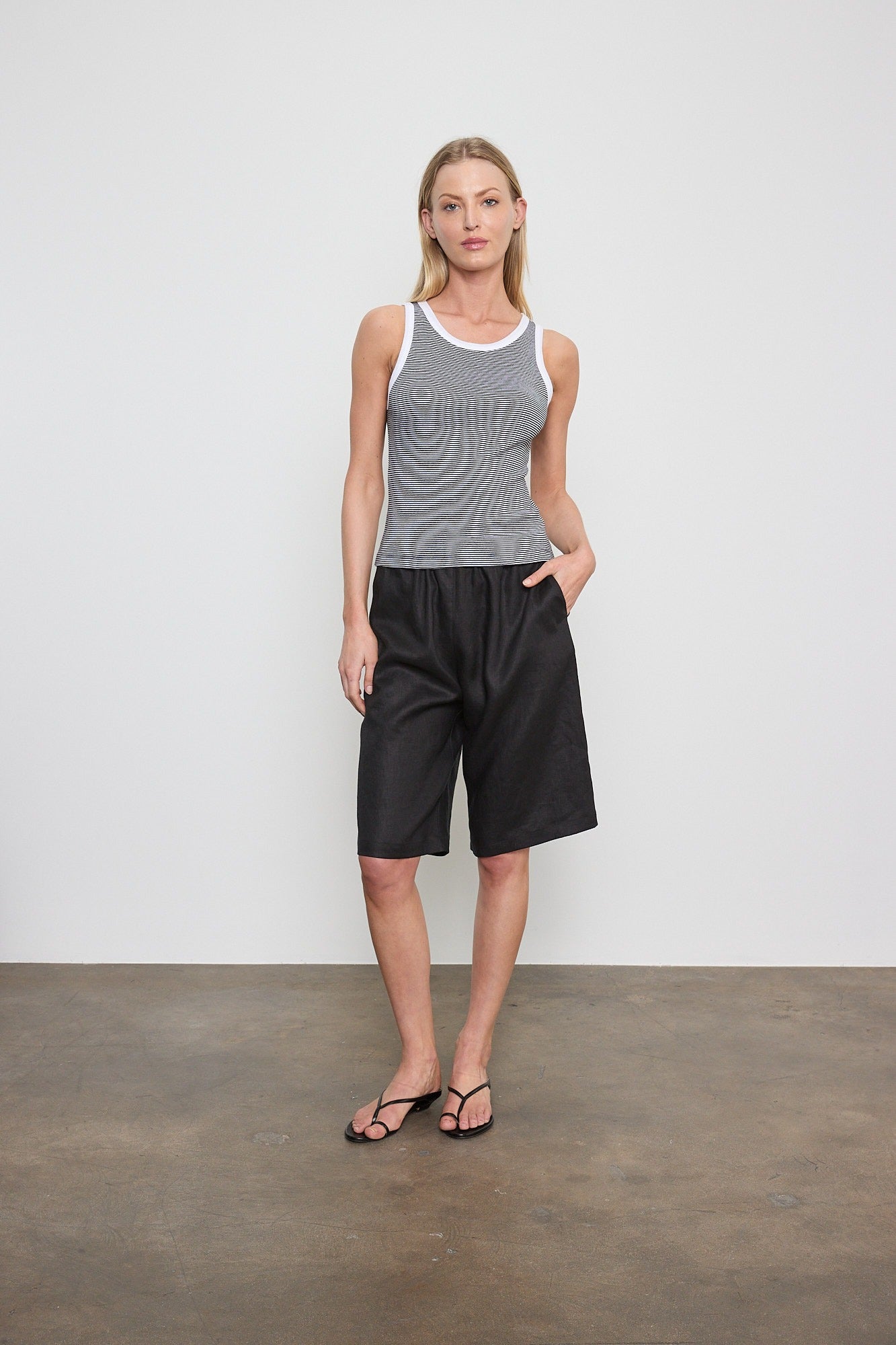 Cotton Mini Stripe Tank