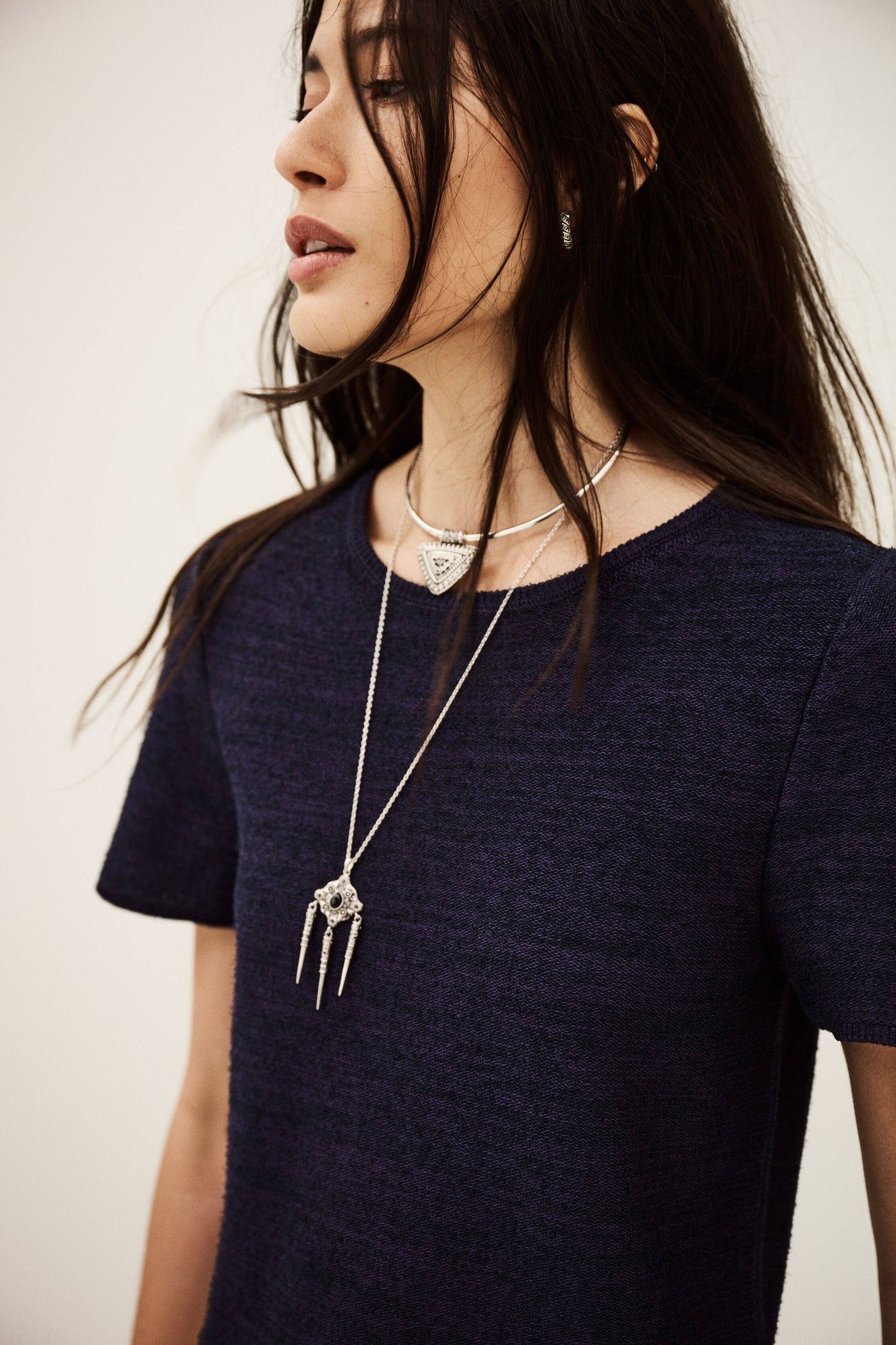 KENZA TOP IN NAVY