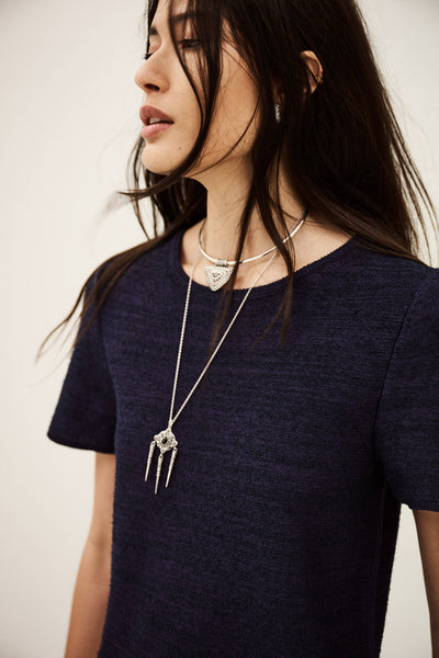 KENZA TOP IN NAVY