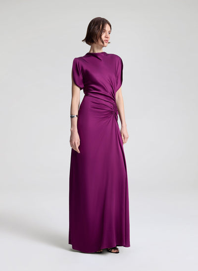 NADIA SATIN GOWN IN JEWEL