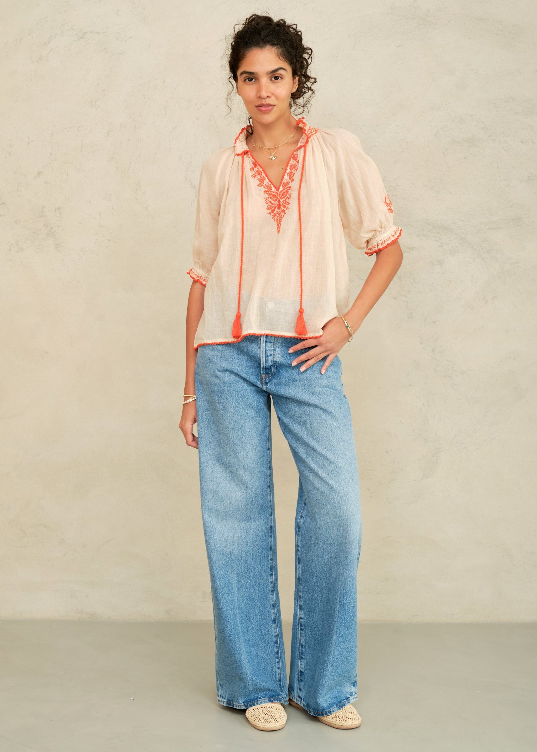 Mabe Talia Short Sleeve Top at Romi Boutique