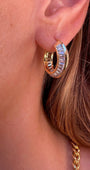 Native Gem Razor Edge Hoop Earrings at Romi Boutique