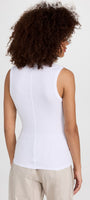 Enza Costa SUPIMA COTTON SLEEVELESS V at Romi Boutique