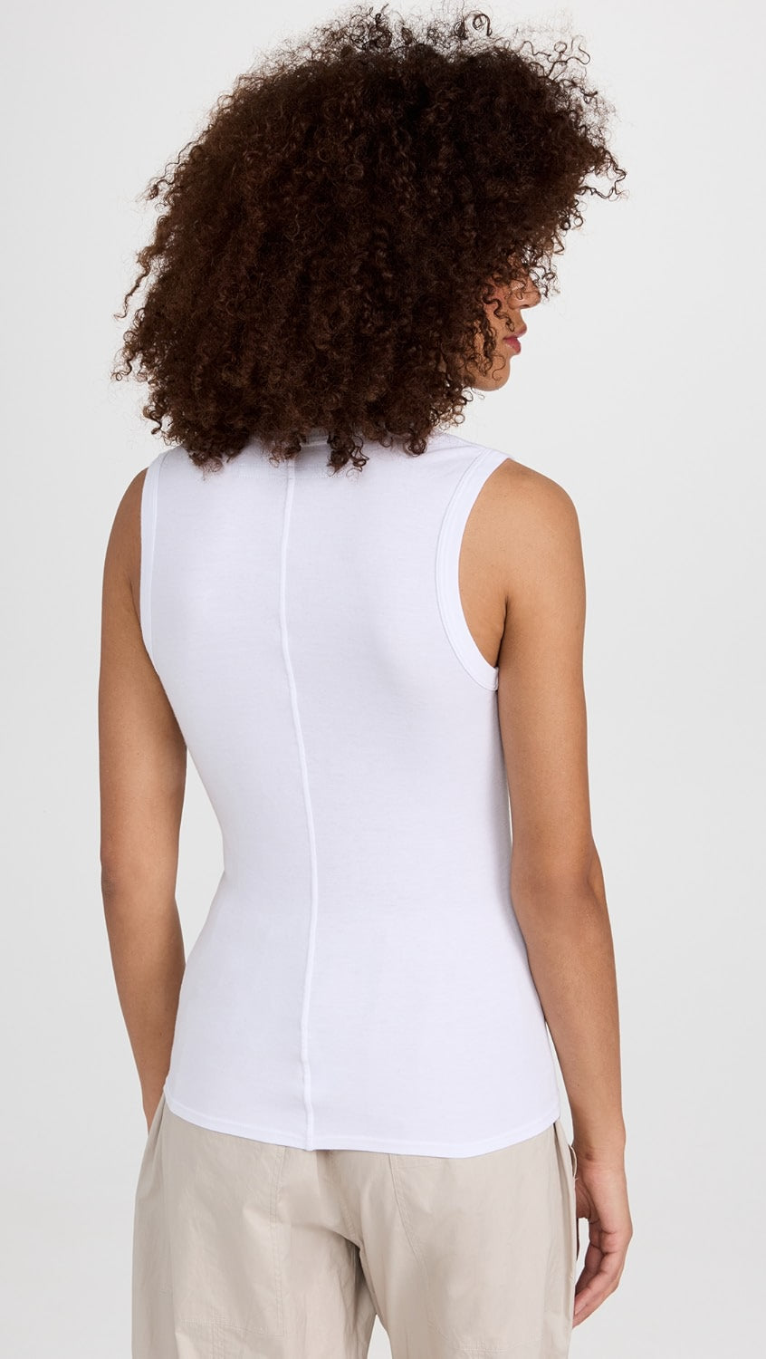 Enza Costa SUPIMA COTTON SLEEVELESS V at Romi Boutique
