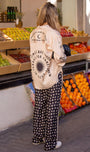 Me369 DENIS STRAIGHT LEG PRINTED PANT at Romi Boutique