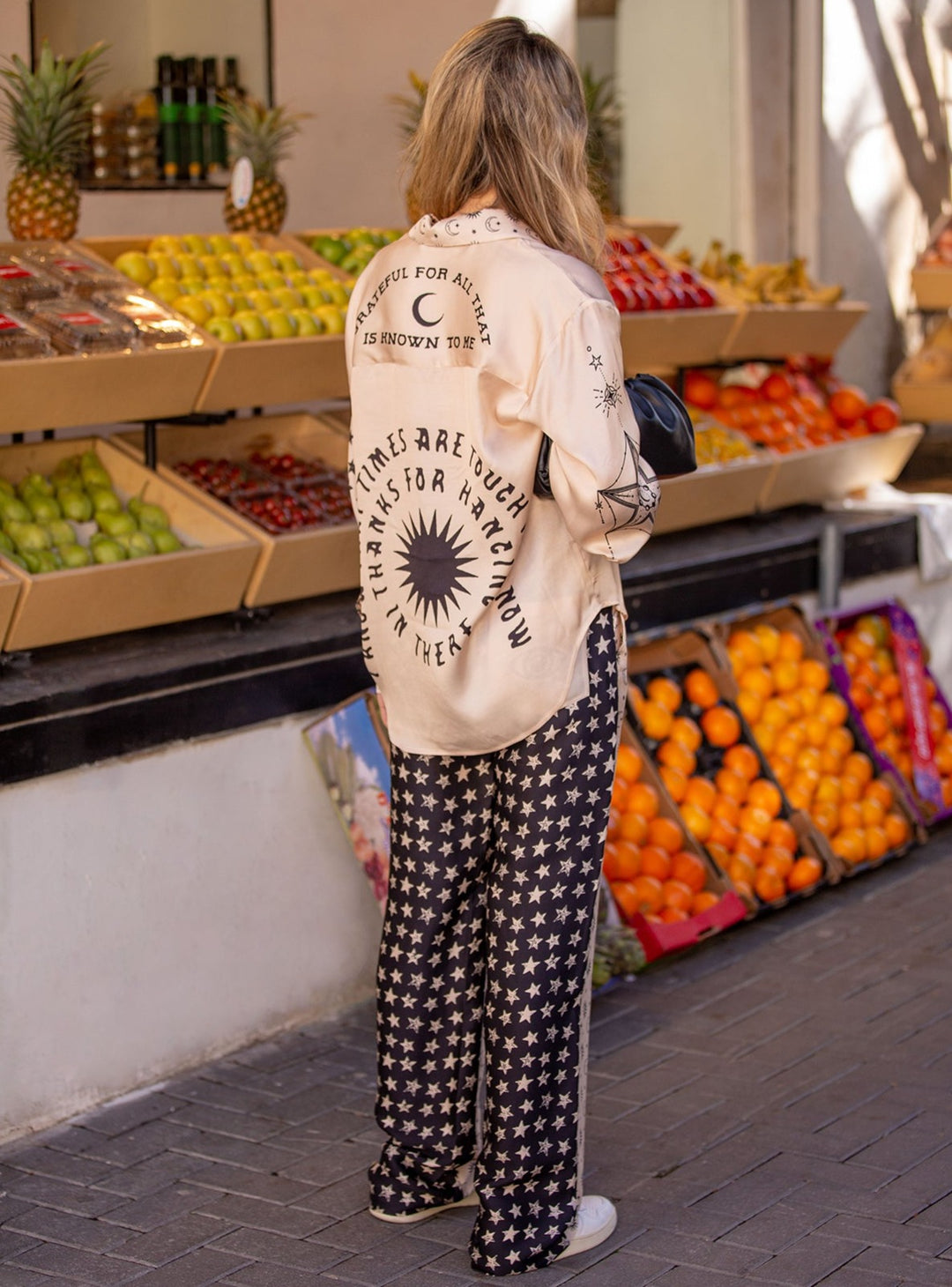 DENIS STRAIGHT LEG PRINTED PANT