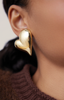 Jenny Bird Mega Art Heart Symmetrical Button Earrings at Romi Boutique