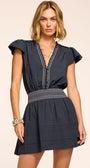 Ramy Brook Tahlia Smocked Mini Dress at Romi Boutique