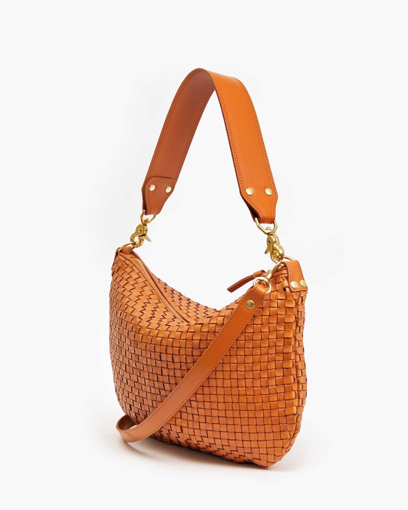 MOYEN MESSENGER IN NATURAL WOVEN CHECKER