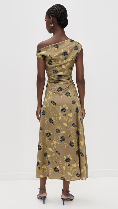 PHARE SILK DRESS IN VINTAGE FLORAL