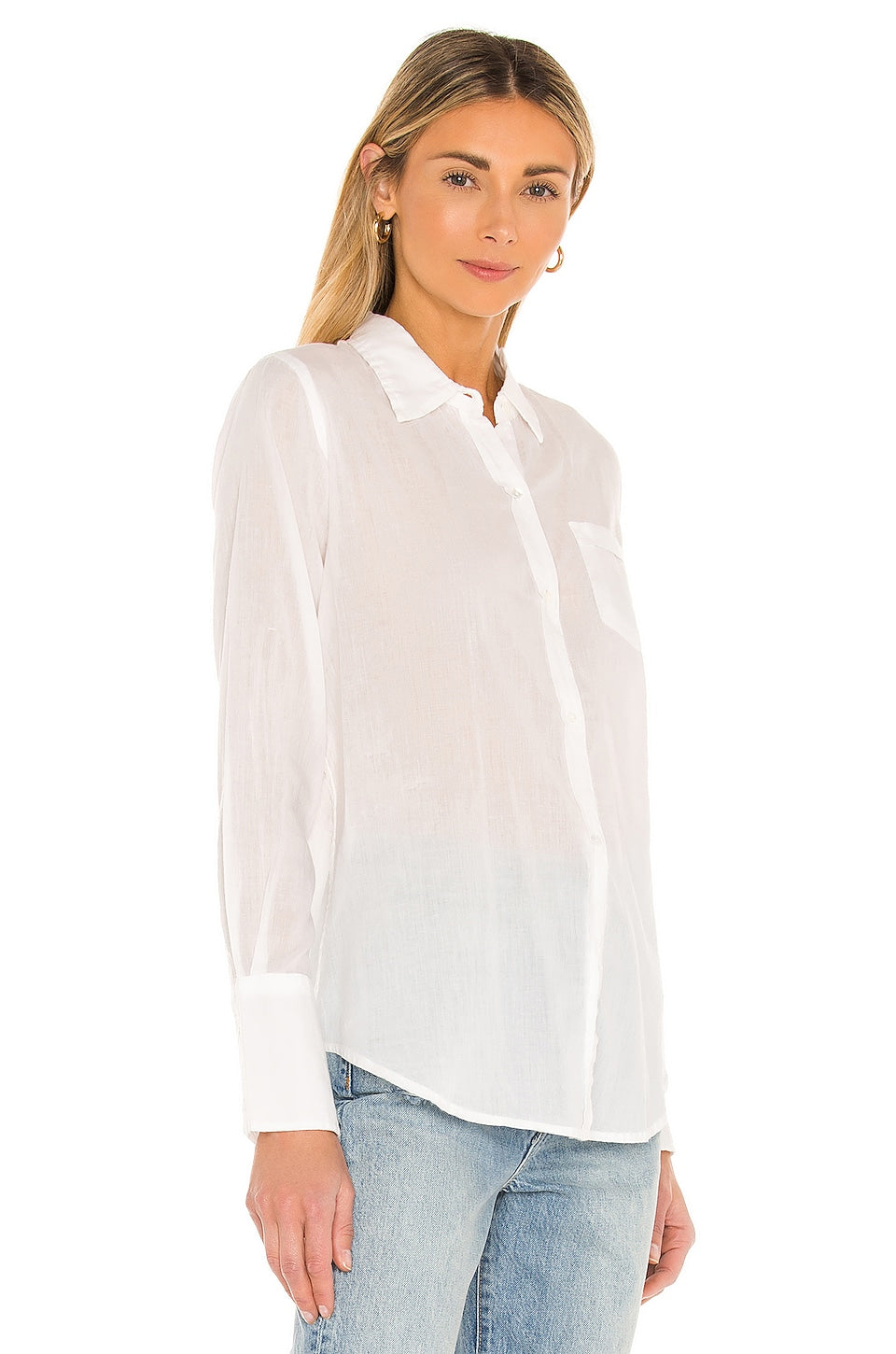 COTTON VOILE SHIRT IN IVORY