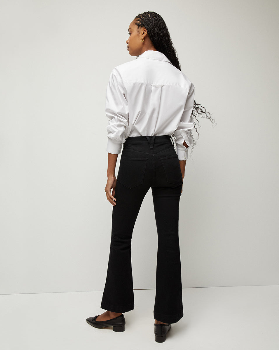 CARSON HIGH RISE ANKLE FLARE IN ONYX