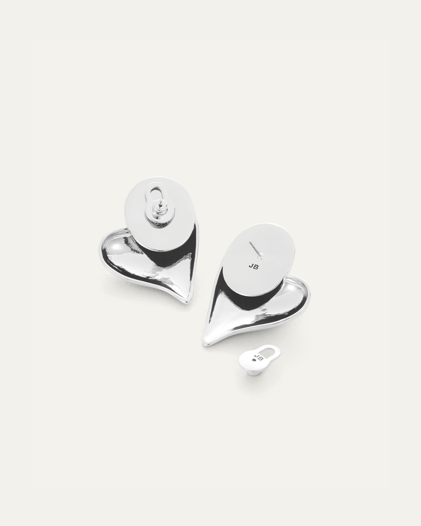 Jenny Bird Mega Art Heart Symmetrical Button Earrings at Romi Boutique