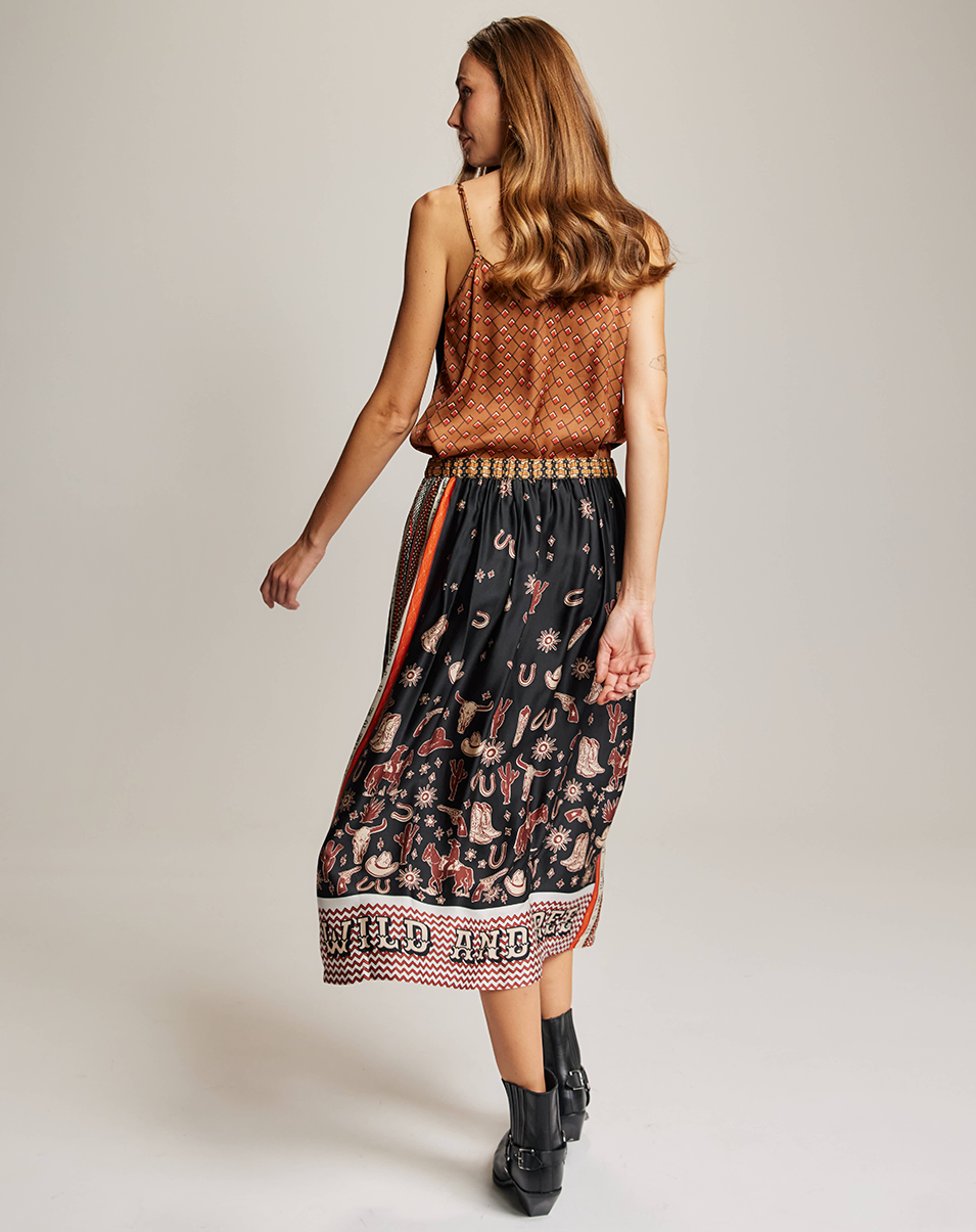 VANESSA MIDI SKIRT IN RODEO