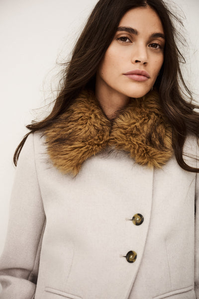 TERRY COAT IN ECRU