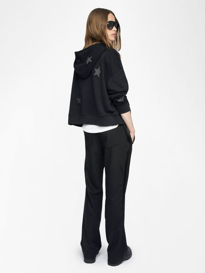 MIA DIAMANTE STARS SWEATSHIRT IN BLACK