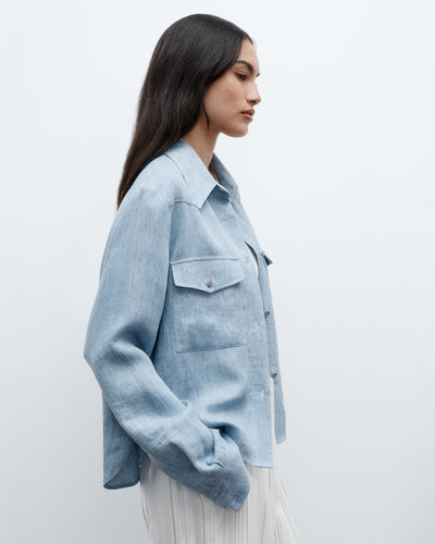 NEW CARTER SHIRT IN LIGHT INDIGO