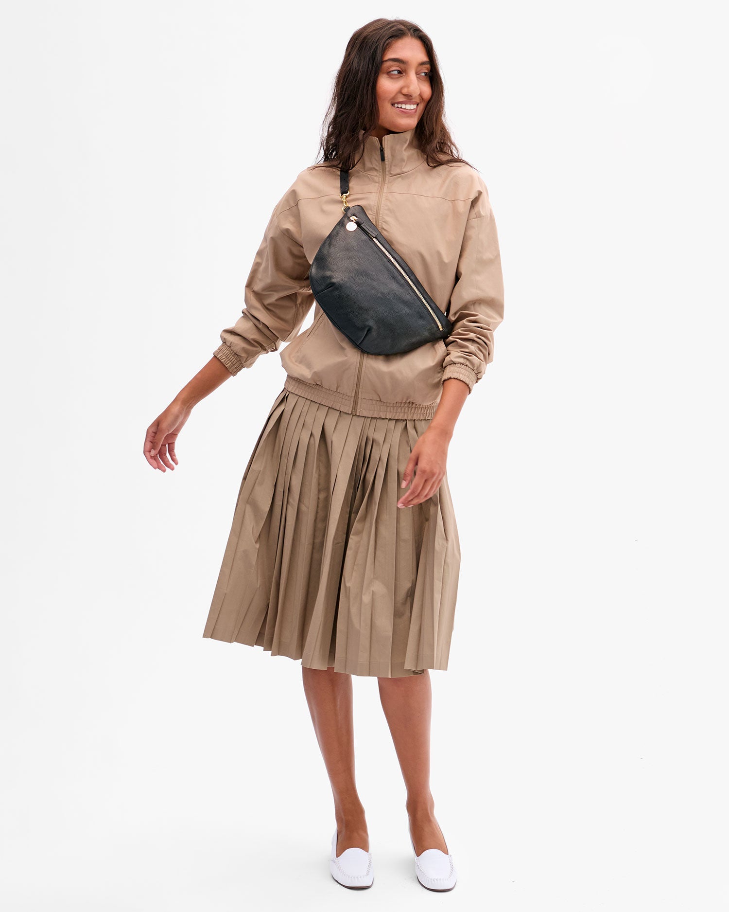 Clare V Grande Fanny Bag in Petit Caviar at Romi Boutique