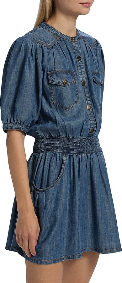 NORMAN DRESS IN CHAMBRAY - Romi Boutique