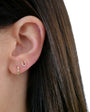 EF Collection Diamond Mini Horseshoe Stud Earrings at Romi Boutique