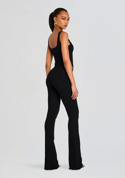 JOLIET KNIT PANT IN METALLIC BLACK