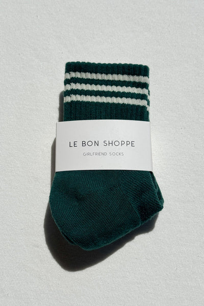 GIRLFRIEND SOCKS IN HUNTER GREEN - Romi Boutique