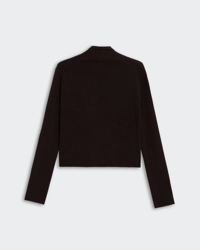 STEALTH CARDIGAN IN BURNT COCOA