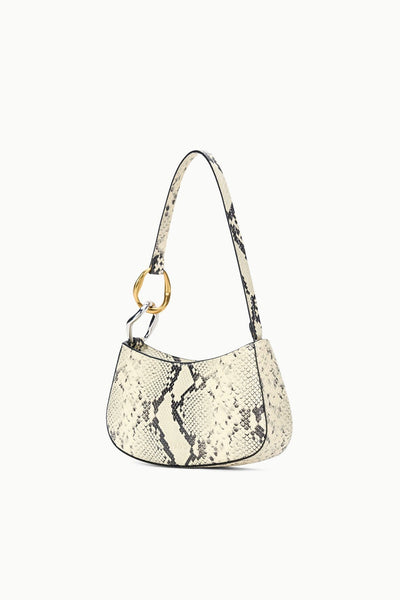 OLLIE BAG IN WHITE SNAKE