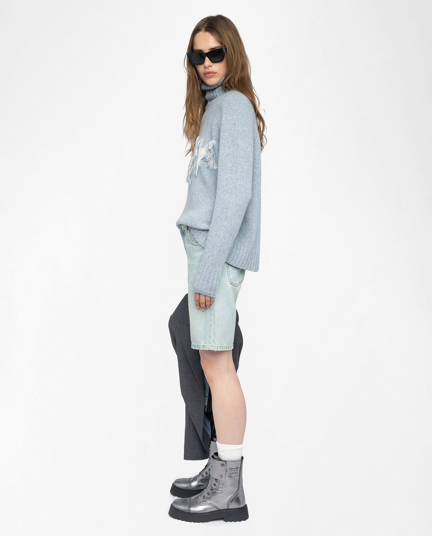 MORA WOOL SWEATER IN LIGHT BLUE