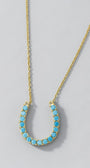 Native Gem Lucky Horseshoe Necklace at Romi Boutique