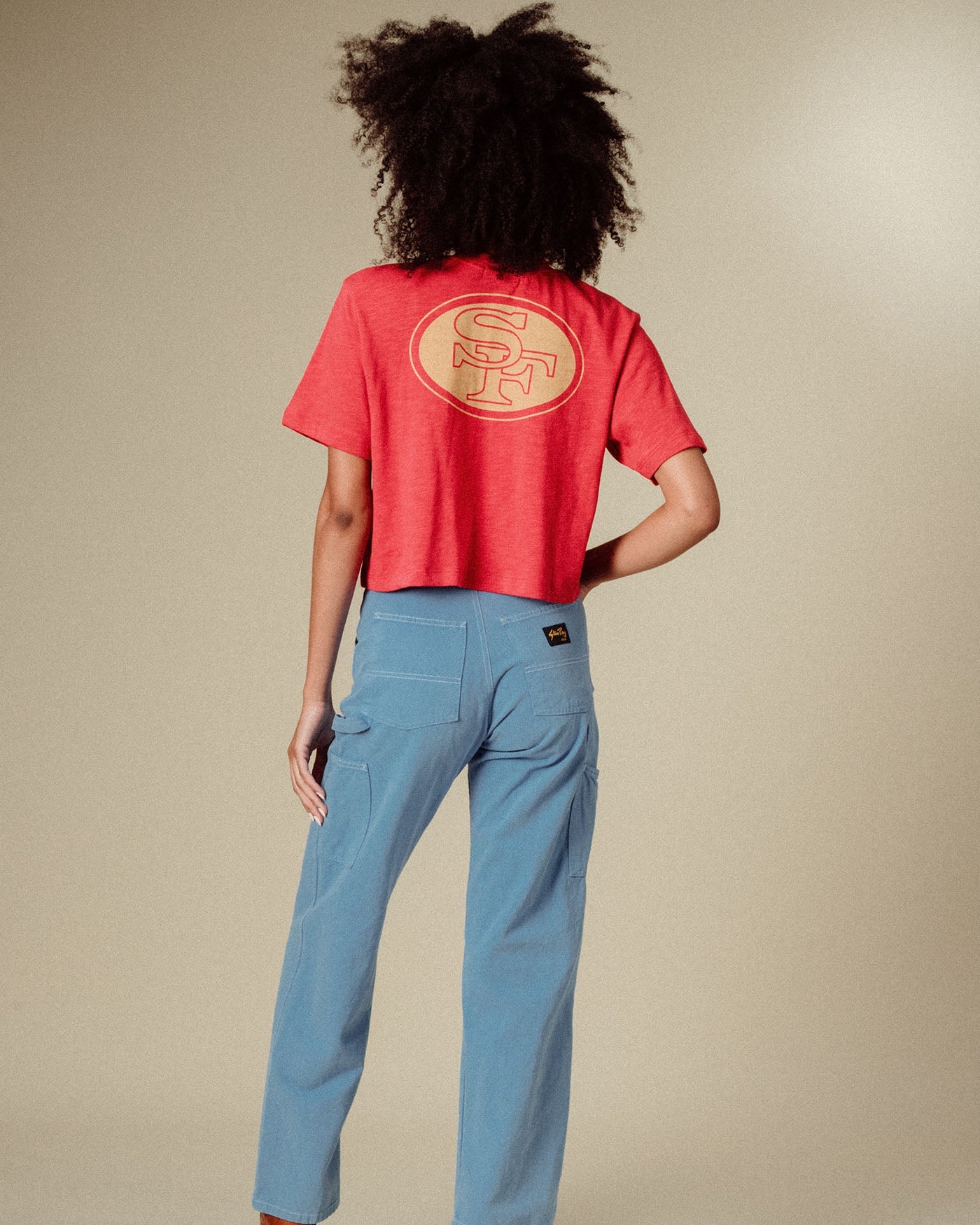 Junk Food 49ERS DUAL THREAT MOCK CROP at Romi Boutique