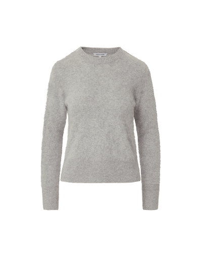 PIPPEN BRUSHED CASHMERE PULLOVER IN HEATHER GREY