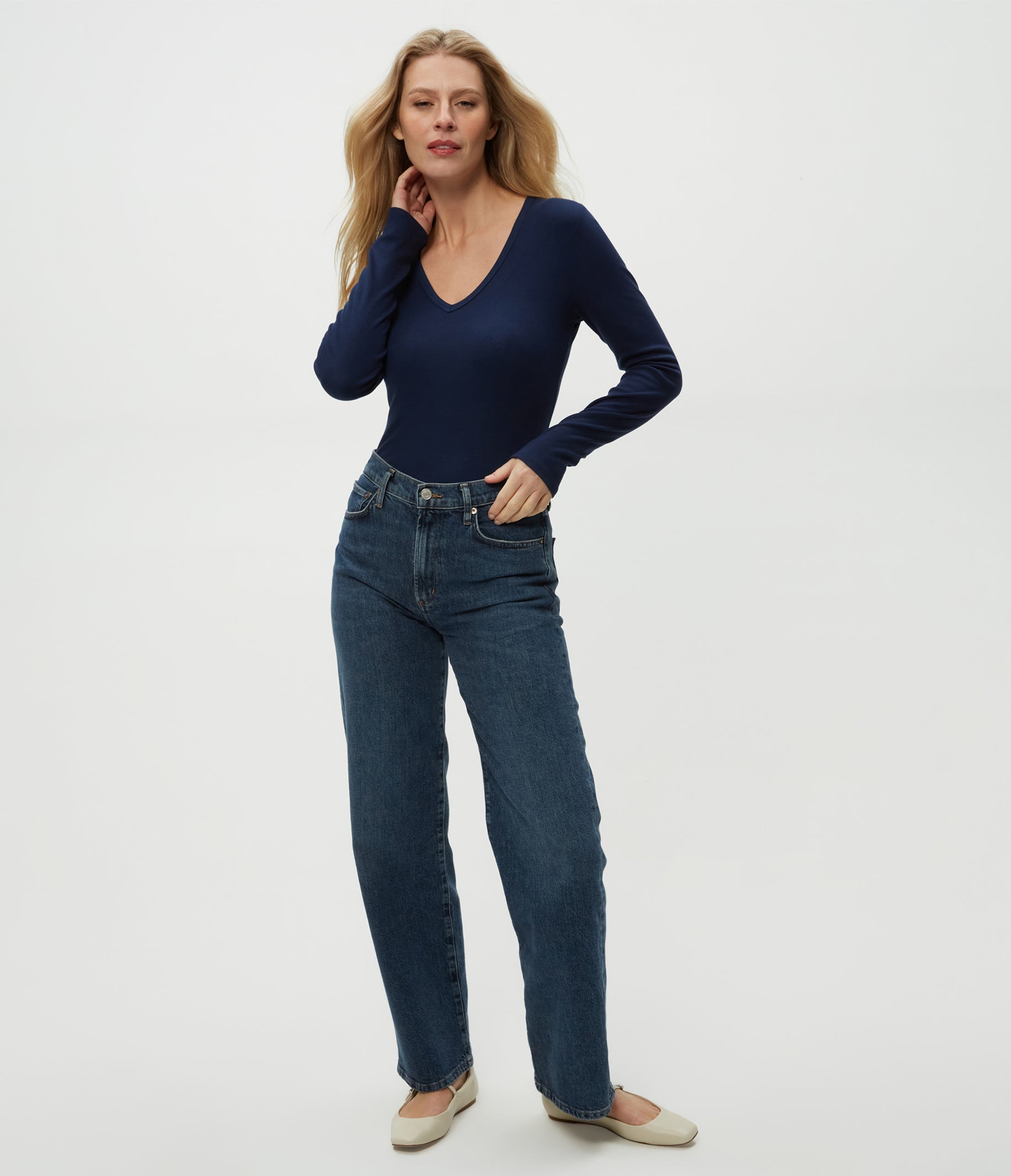 Michael Stars REMI V-NECK at Romi Boutique