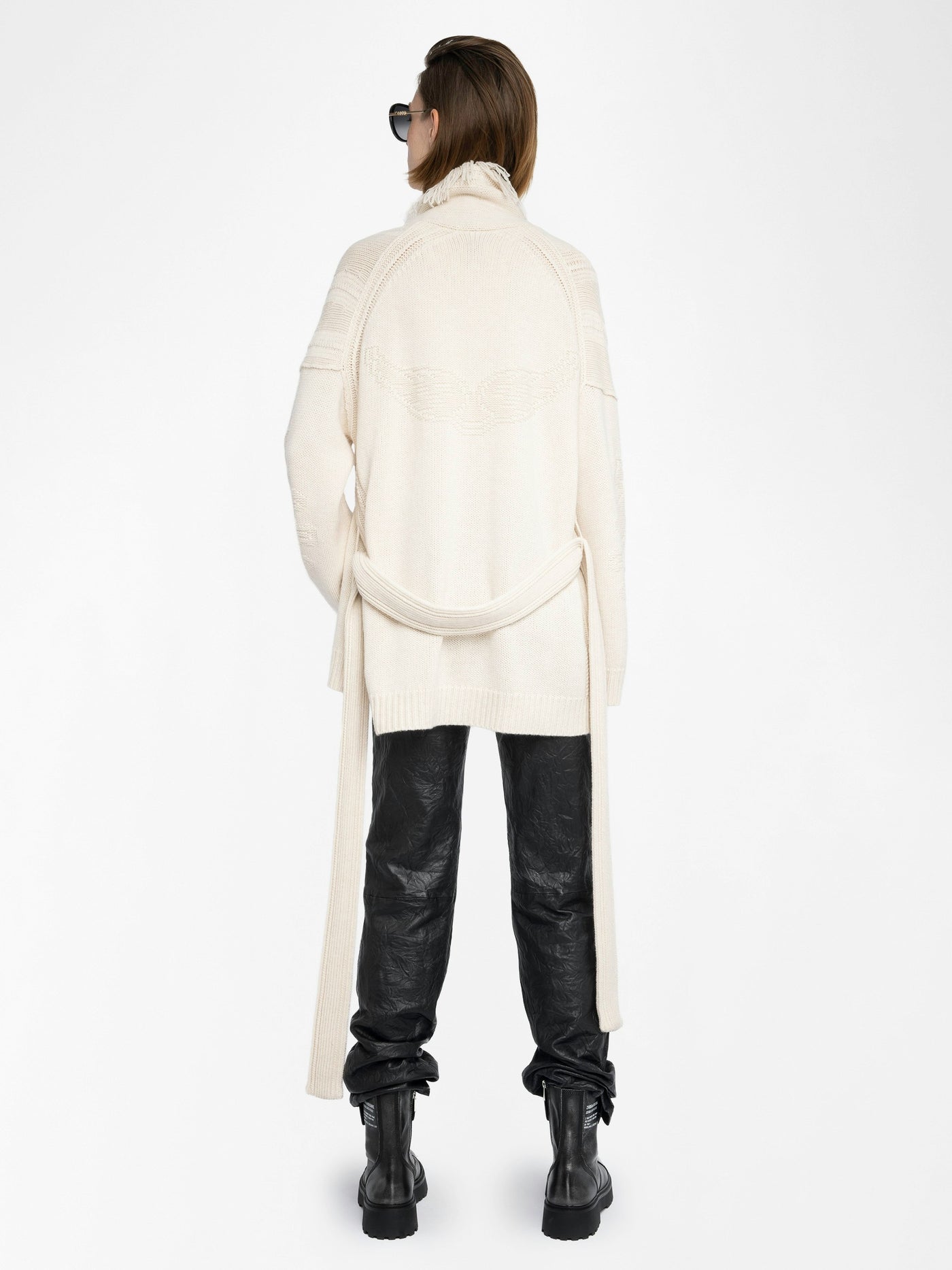 ALPA MID-LENGTH COAT IN ECRU