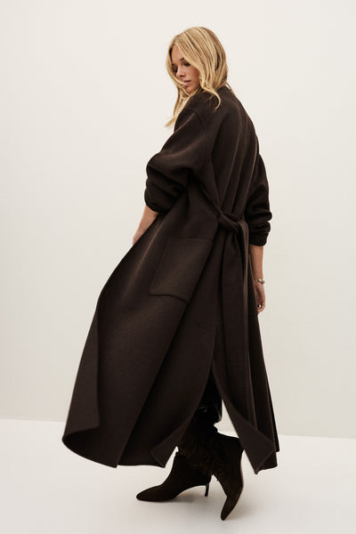 KAY COAT IN MARRON