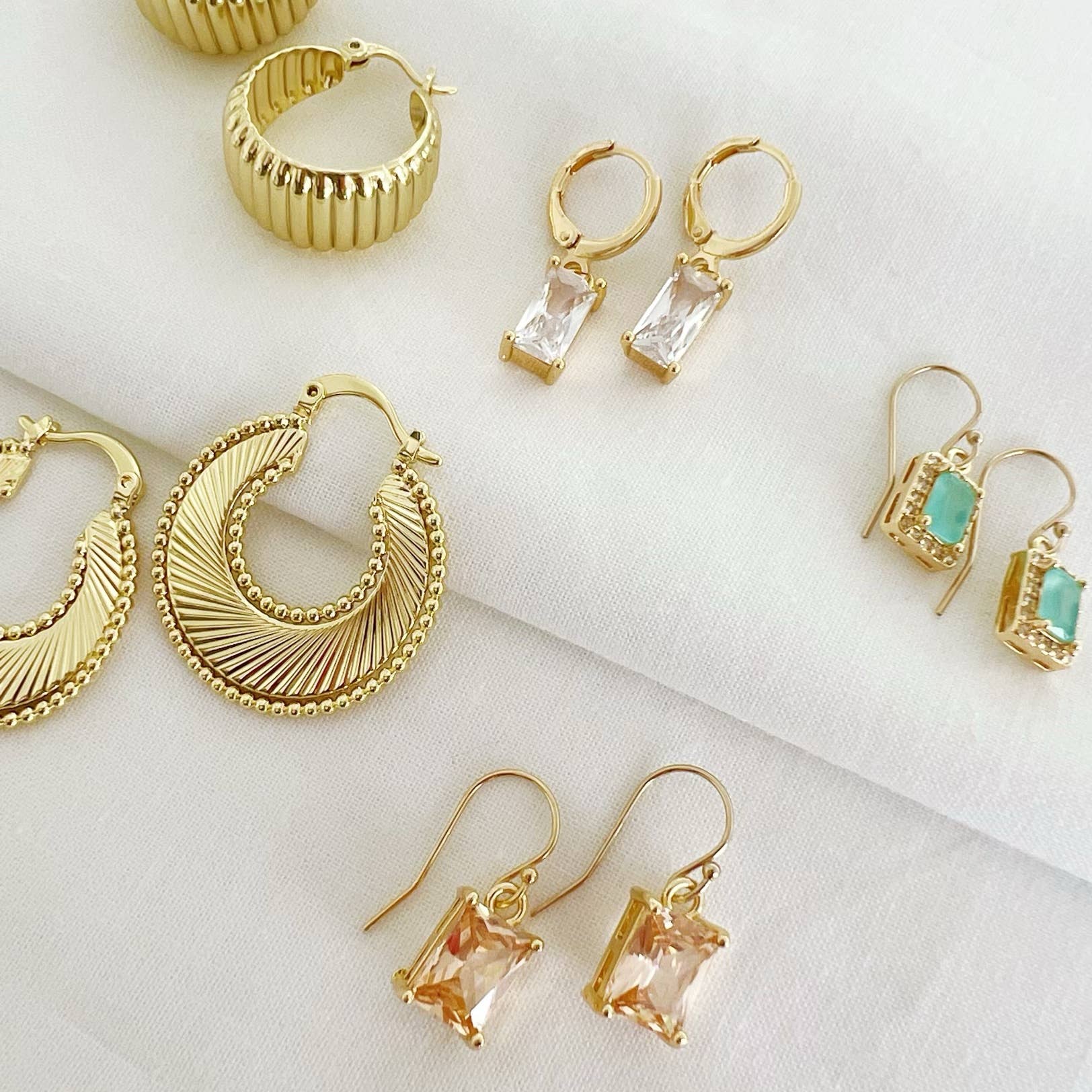 Romi FREEDOM HOOPS IN YELLOW GOLD at Romi Boutique