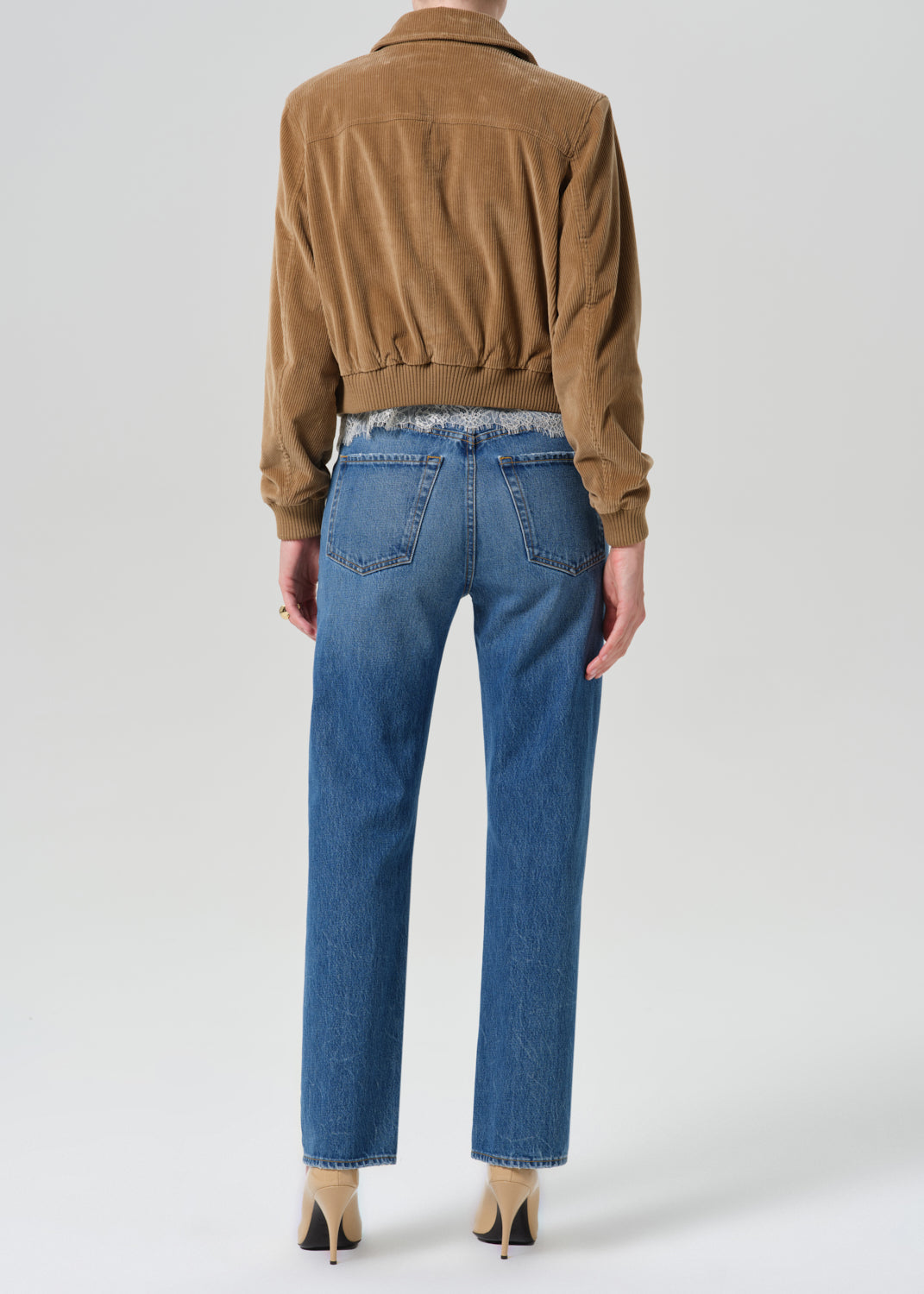 90s French High Rise Straight Jean