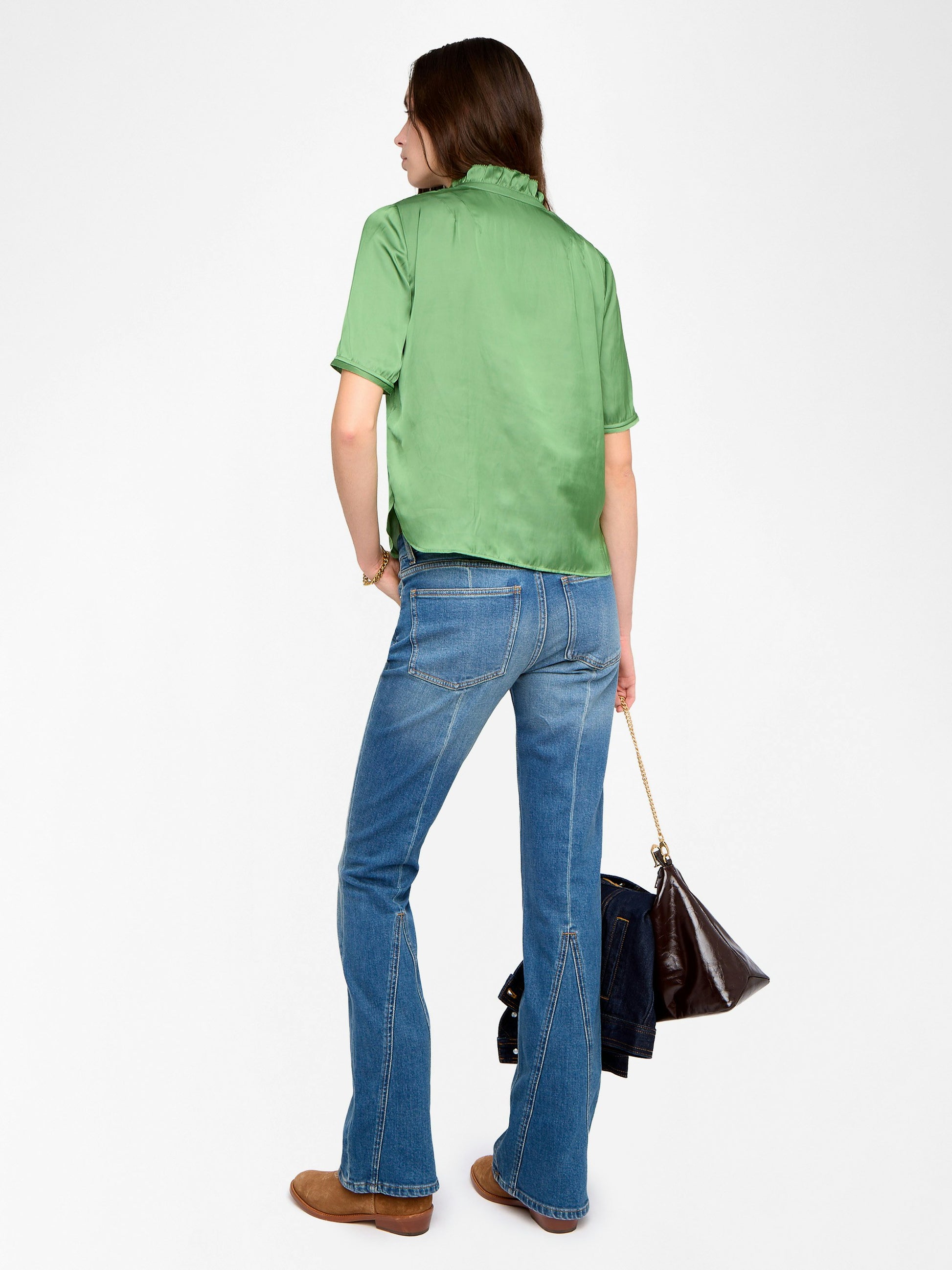 Zadig & Voltaire TOPHER SATIN TOP at Romi Boutique