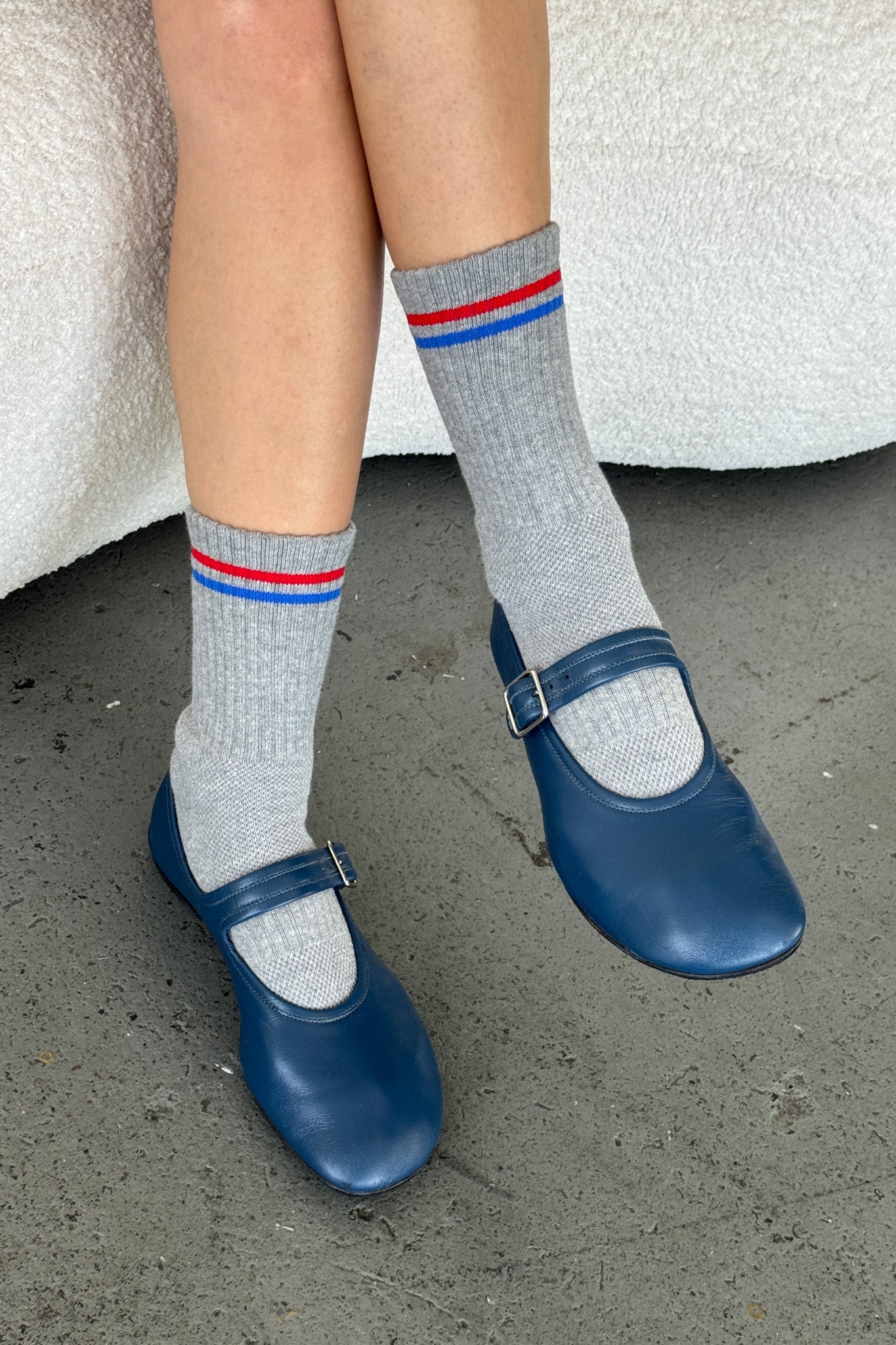 BOYFRIEND SOCKS IN TRUE GREY - Romi Boutique