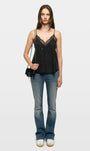 Zadig & Voltaire Christy Silk Strass Camisole at Romi Boutique