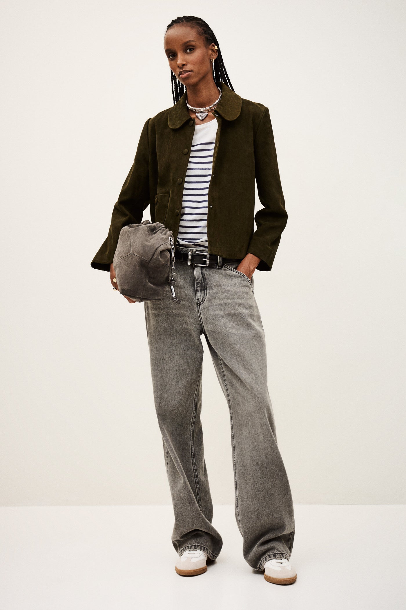 MILAS JACKET IN KAKI - Romi Boutique